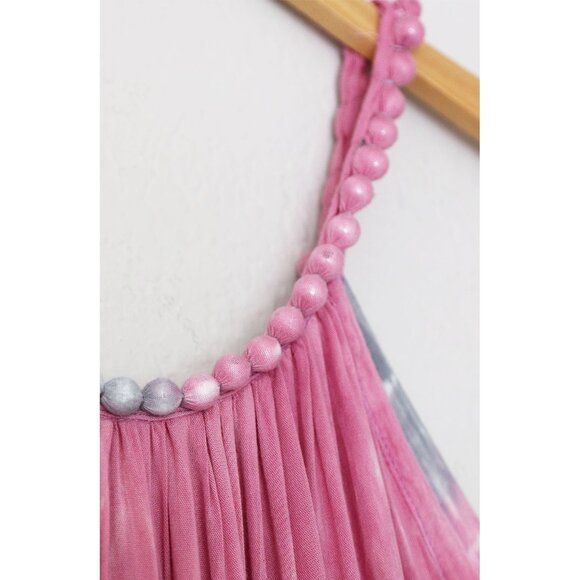 Napua Collection Honolulu Hawaii Beaded Halter Neck Maxi Dress Tie Dye Ombre OS - Picture 6 of 13